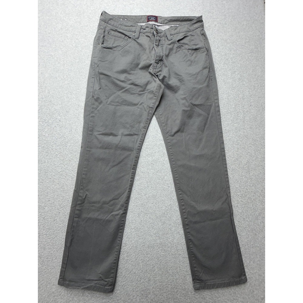 UNTUCKit Pants Mens 32x30 Gray Stretch 5 Pocket Chino Straight Casual Everyday